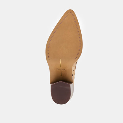 Zenobi Camel Distressed Leather Booties | Dolce Vita Popular
