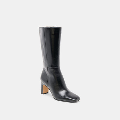 Riggs Wide Calf Black Leather Boots | Dolce Vita Top Pick