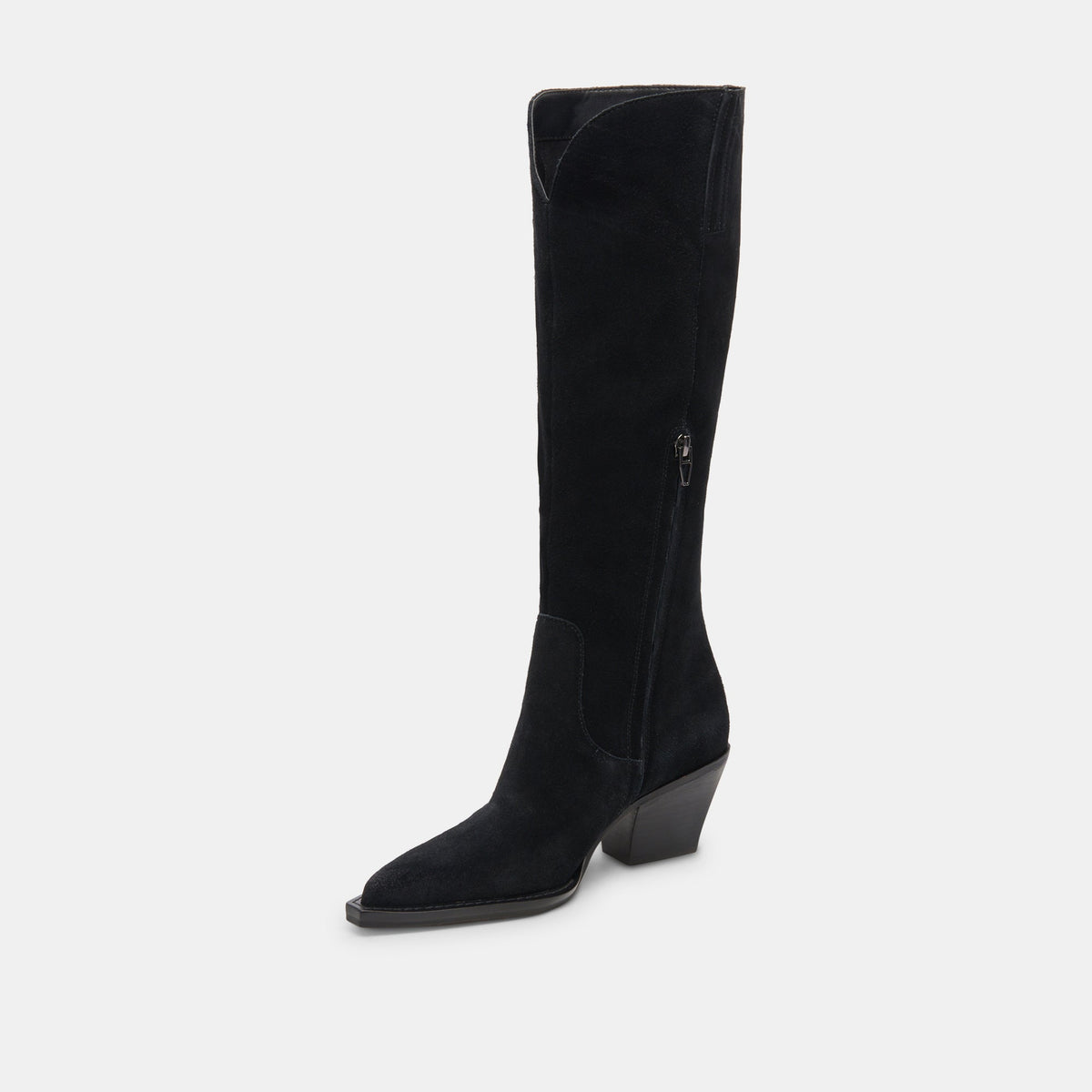 Raj Boots in Onyx Suede | Women's Onyx Suede Knee-High Boots
 – Dolce Vita | Dolce Vita Quality