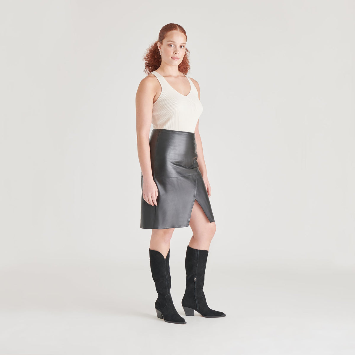 Raj Boots in Onyx Suede | Women's Onyx Suede Knee-High Boots
 – Dolce Vita | Dolce Vita Quality