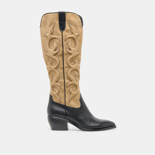 Mirla Black Multi Leather Boots | Dolce Vita Value
