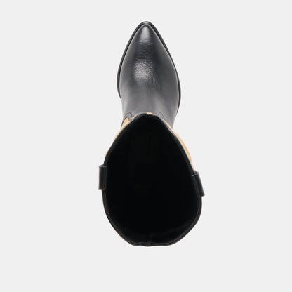 Mirla Black Multi Leather Boots | Dolce Vita Value