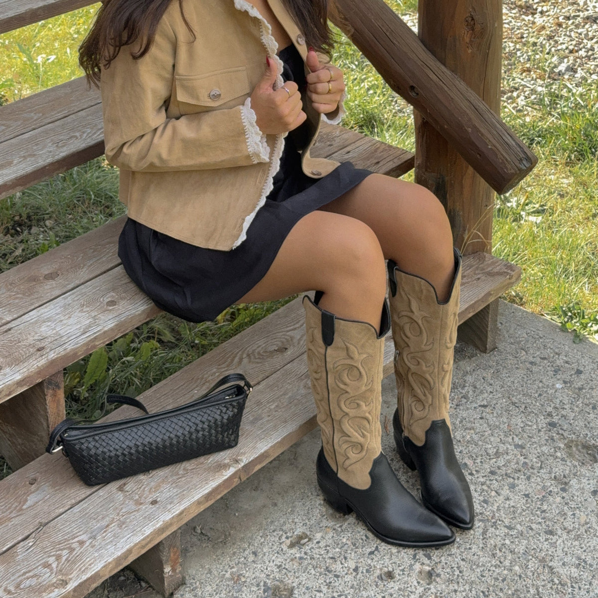 Mirla Black Multi Leather Boots | Dolce Vita Value