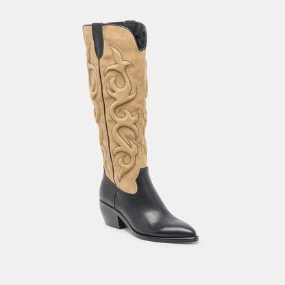 Mirla Black Multi Leather Boots | Dolce Vita Value