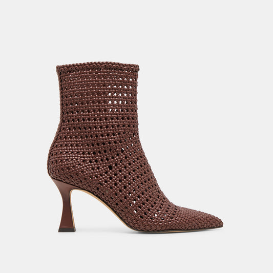Embry Brown Woven Stella Booties | Dolce Vita Hot Sale