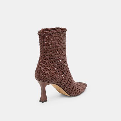 Embry Brown Woven Stella Booties | Dolce Vita Hot Sale