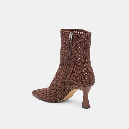 Embry Brown Woven Stella Booties | Dolce Vita Hot Sale