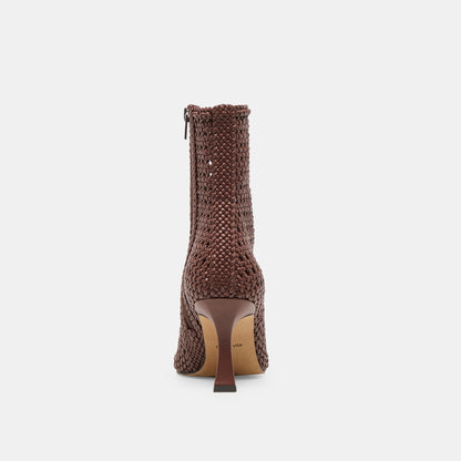 Embry Brown Woven Stella Booties | Dolce Vita Hot Sale