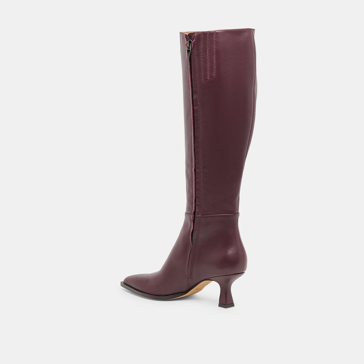 Auggie Wine Leather Wide Calf Boots | Dolce Vita Trusted
