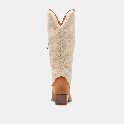 Mykel Plush Caramel Nubuck Boots | Dolce Vita Premium
