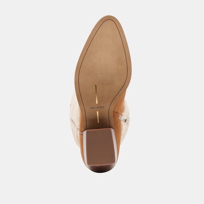 Mykel Plush Caramel Nubuck Boots | Dolce Vita Premium
