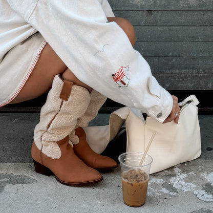 Mykel Plush Caramel Nubuck Boots | Dolce Vita Premium