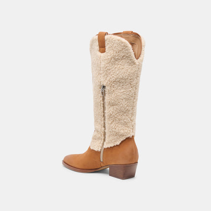 Mykel Plush Caramel Nubuck Boots | Dolce Vita Premium