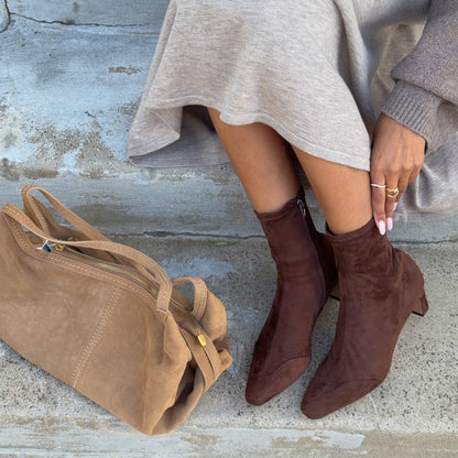 Anika Dk Brown Stella Suede Boots | Dolce Vita Exclusive