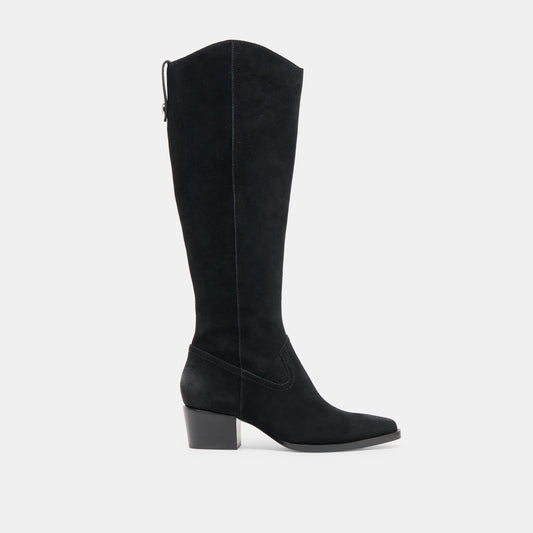 Virona H2O Waterproof Onyx Suede Wide Calf Boots | Dolce Vita Signature