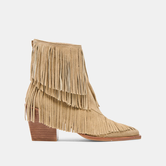 Torey Dk Taupe Suede Booties | Dolce Vita Top Pick