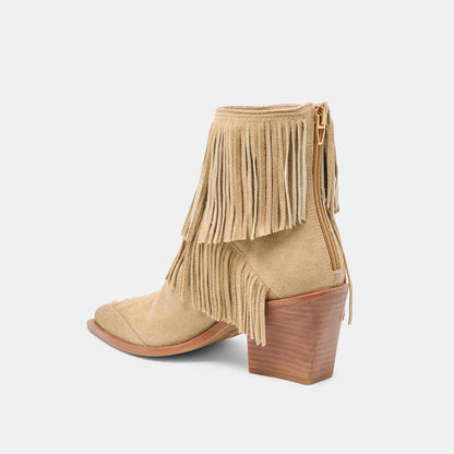 Torey Dk Taupe Suede Booties | Dolce Vita Top Pick