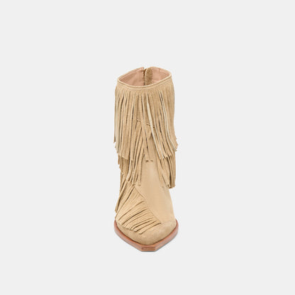 Torey Dk Taupe Suede Booties | Dolce Vita Top Pick