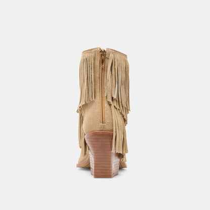 Torey Dk Taupe Suede Booties | Dolce Vita Top Pick