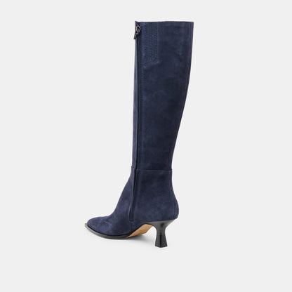 Auggie Navy Suede Wide Calf Boots | Dolce Vita Great Value
