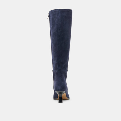 Auggie Navy Suede Wide Calf Boots | Dolce Vita Great Value