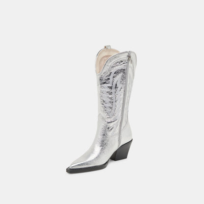 Ryland Extra Wide Calf Silver Boots | Distressed Leather Boots
 – Dolce Vita | Dolce Vita Trending