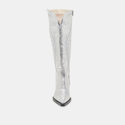 Ryatt Extra Wide Calf Silver Boots | Distressed Leather Boots
 – Dolce Vita | Dolce Vita Smart Buy