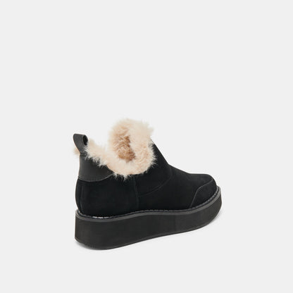 Ardy Plush H2O Waterproof Onyx Suede Booties | Dolce Vita Classic