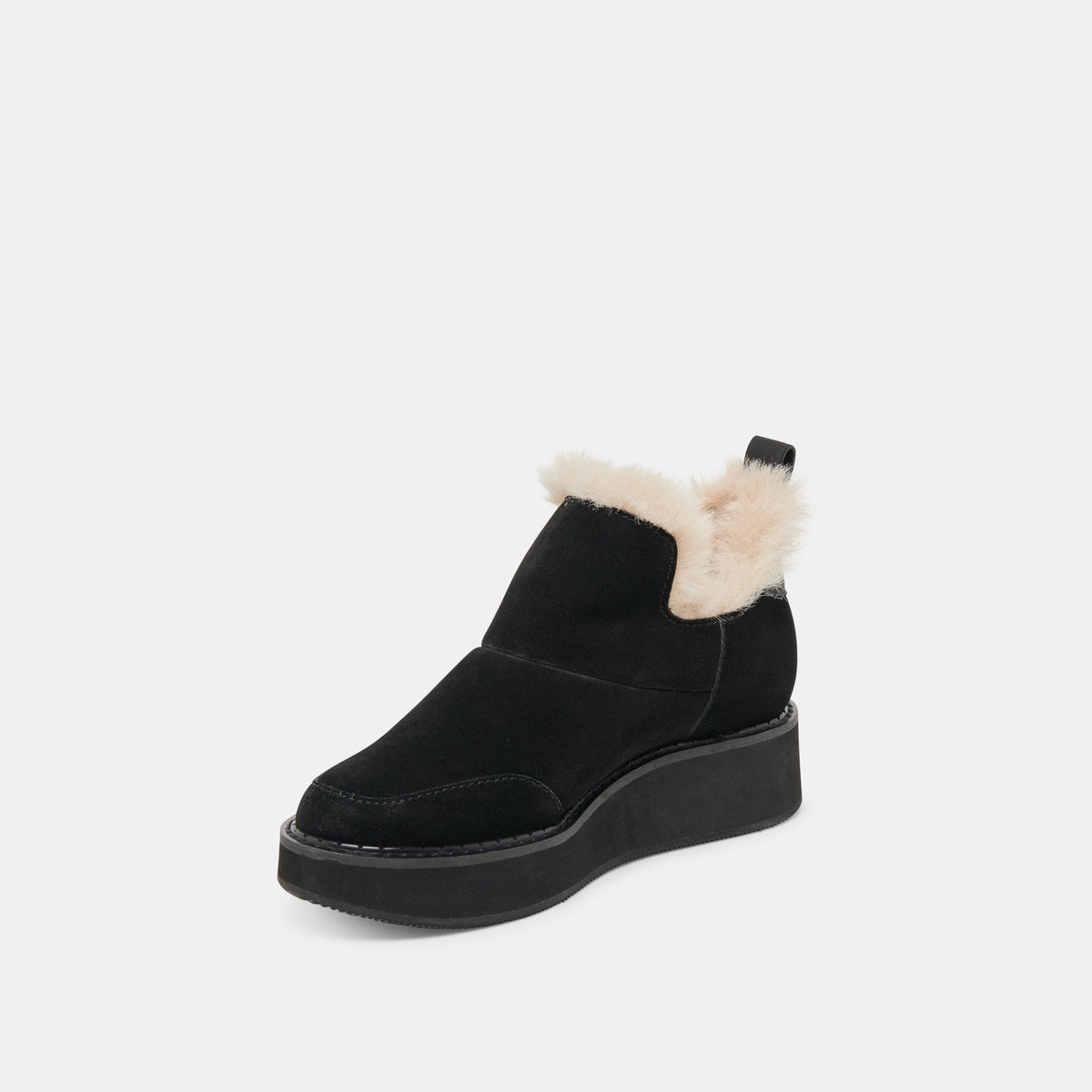 Ardy Plush H2O Waterproof Onyx Suede Booties | Dolce Vita Classic