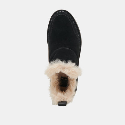 Ardy Plush H2O Waterproof Onyx Suede Booties | Dolce Vita Classic