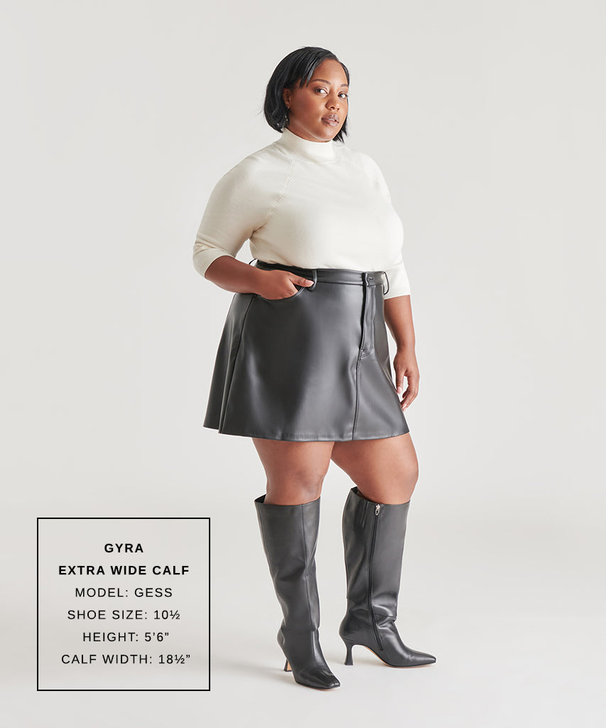 Gyra Extra Wide Calf Black Boots | Leather Wide Calf Boots
 – Dolce Vita | Dolce Vita Best Seller