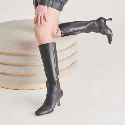 Gyra Black Leather Boots | Dolce Vita New
