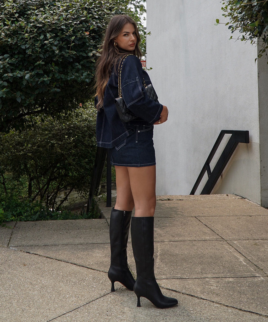 Gyra Black Leather Boots | Dolce Vita New