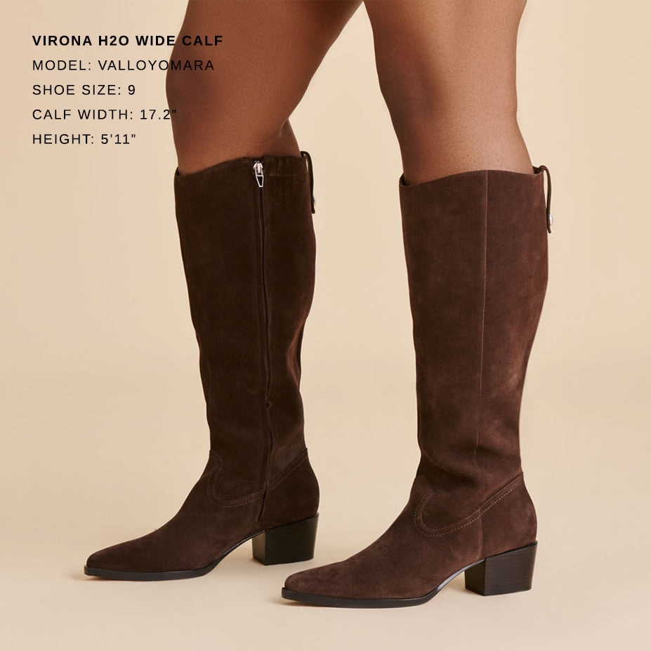 Virona H2O Waterproof Dk Brown Suede Wide Calf Boots | Dolce Vita Special Offer
