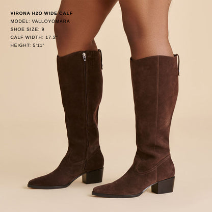 Virona H2O Waterproof Dk Brown Suede Wide Calf Boots | Dolce Vita Special Offer