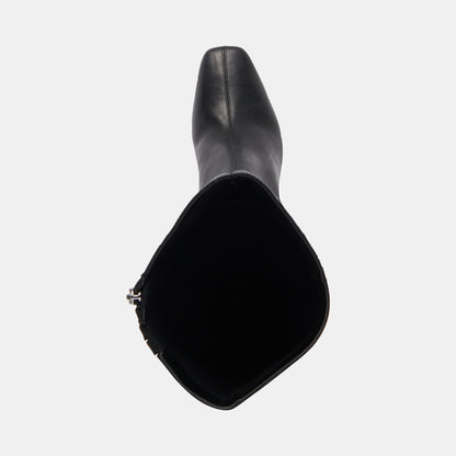Gyra Wide Calf Black Leather Boots | Black Knee-High Wide Calf Boots
 – Dolce Vita | Dolce Vita Essential
