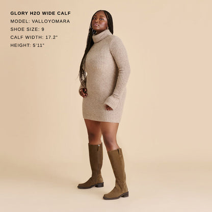 Glory H2O Waterproof Olive Suede Wide Calf Boots | Dolce Vita Best Seller
