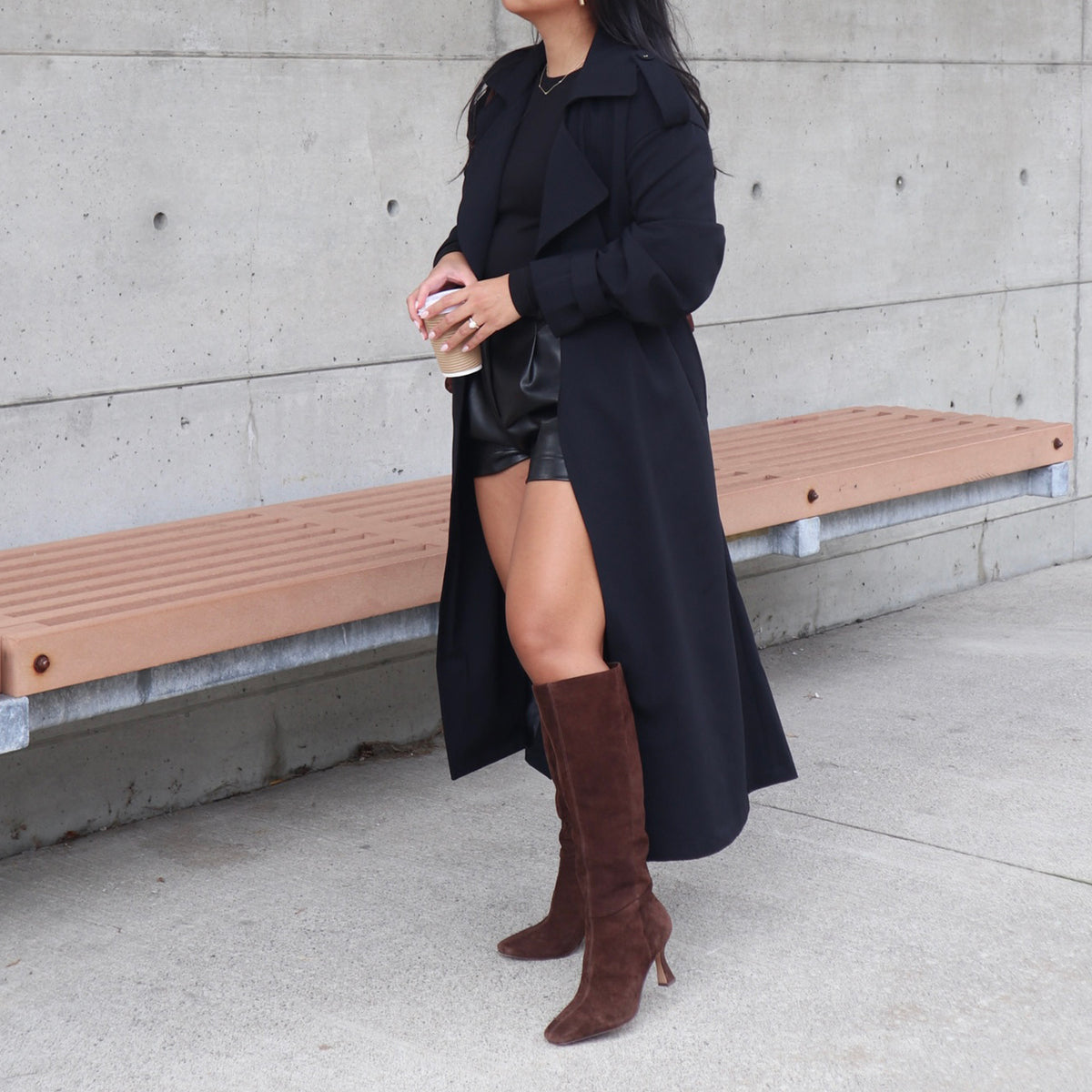 GYRA WIDE CALF BOOTS DK BROWN SUEDE
 – Dolce Vita | Dolce Vita Recommended