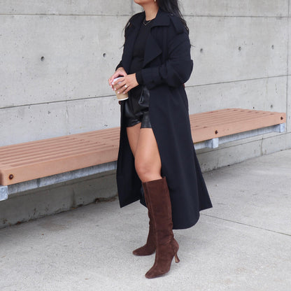 GYRA WIDE CALF BOOTS DK BROWN SUEDE
 – Dolce Vita | Dolce Vita Recommended