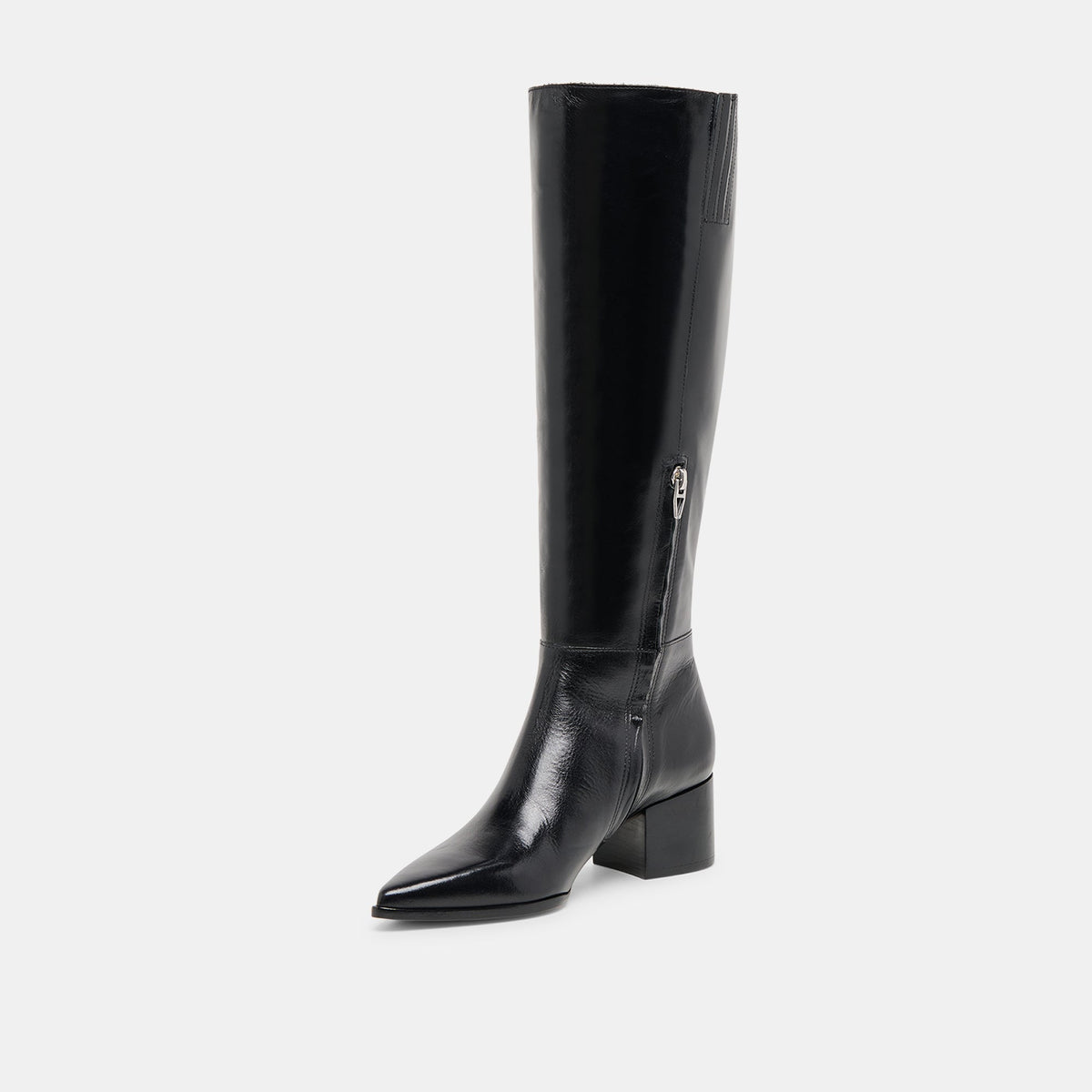 Kirson Black Leather Wide Calf Boots | Dolce Vita Featured