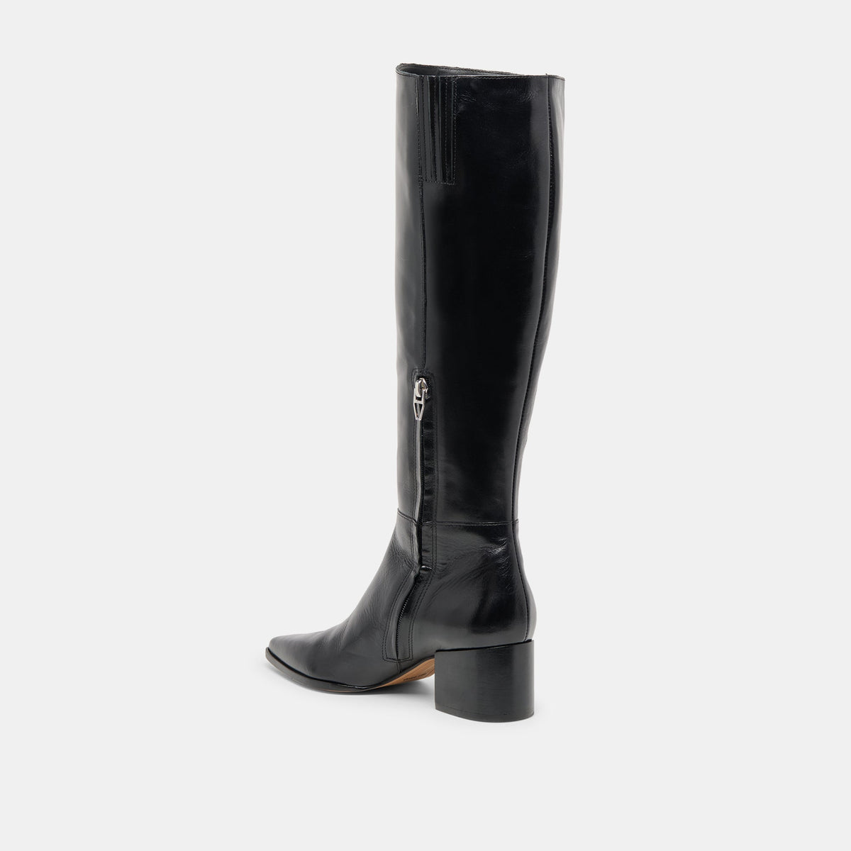 Kirson Black Leather Wide Calf Boots | Dolce Vita Featured