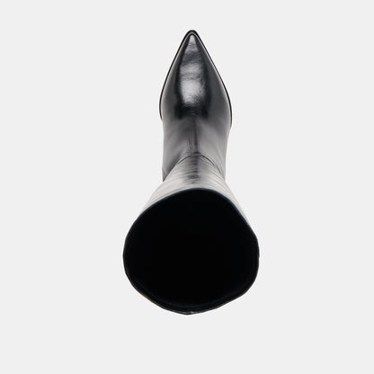 Kirson Black Leather Wide Calf Boots | Dolce Vita Featured