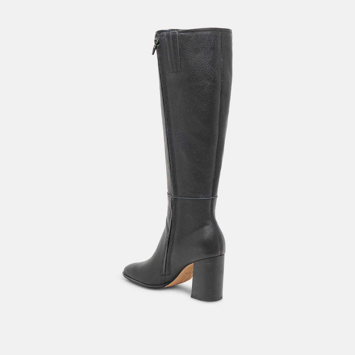 FYNN Wide Calf Boots Onyx Leather | Women's Onyx Knee-High Boots
 – Dolce Vita | Dolce Vita Top Pick