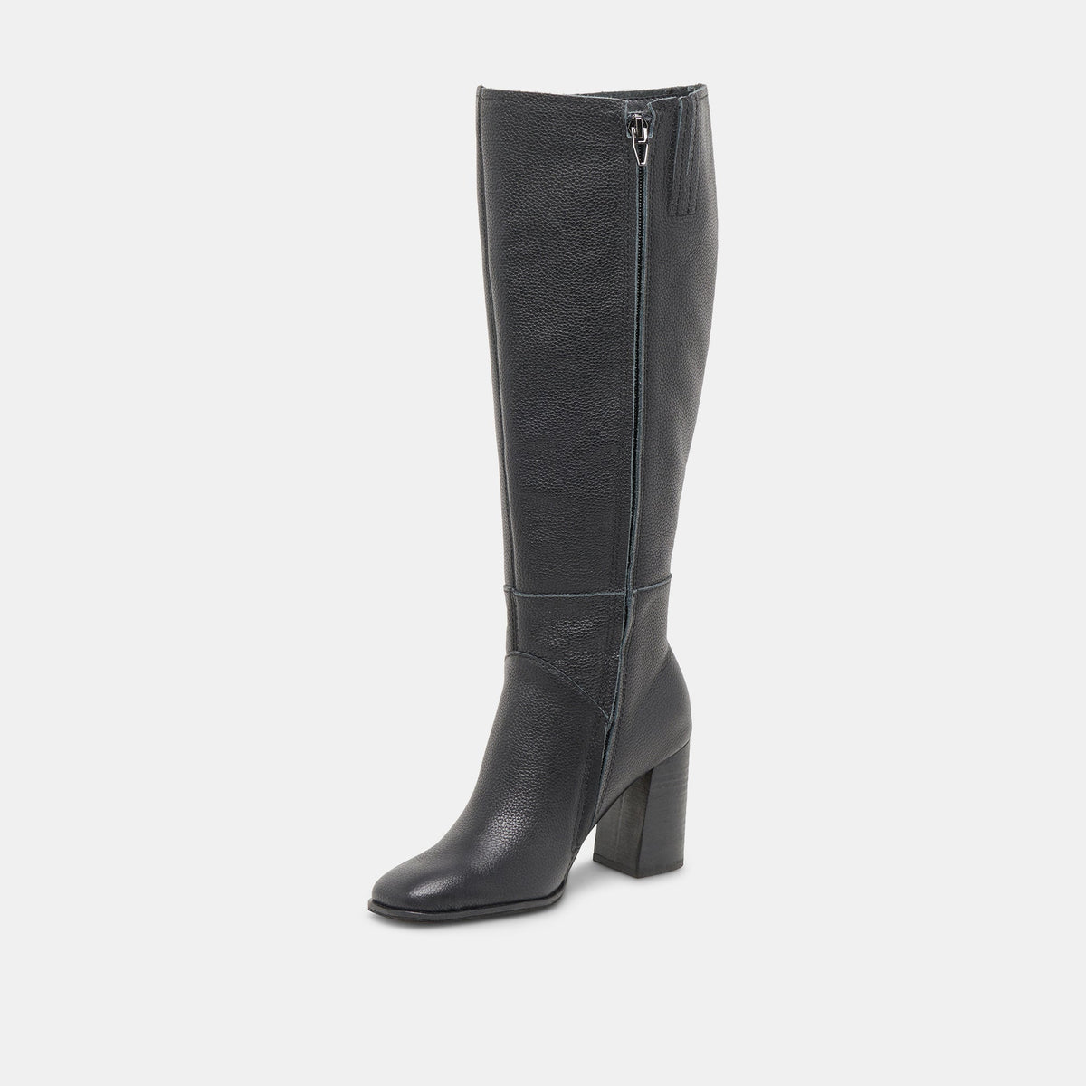 FYNN Wide Calf Boots Onyx Leather | Women's Onyx Knee-High Boots
 – Dolce Vita | Dolce Vita Top Pick