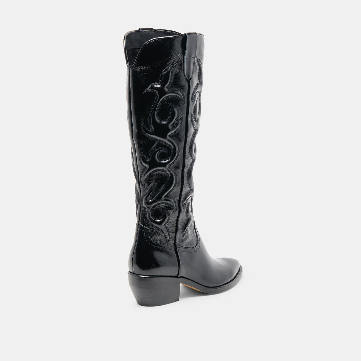 Mirla Black Leather Wide Calf Boots | Dolce Vita Smart Buy
