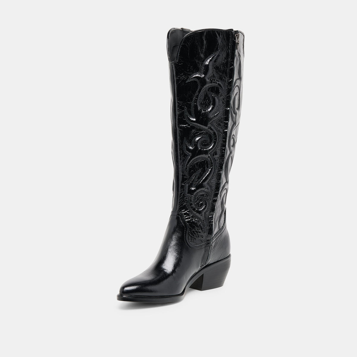 Mirla Black Leather Wide Calf Boots | Dolce Vita Smart Buy