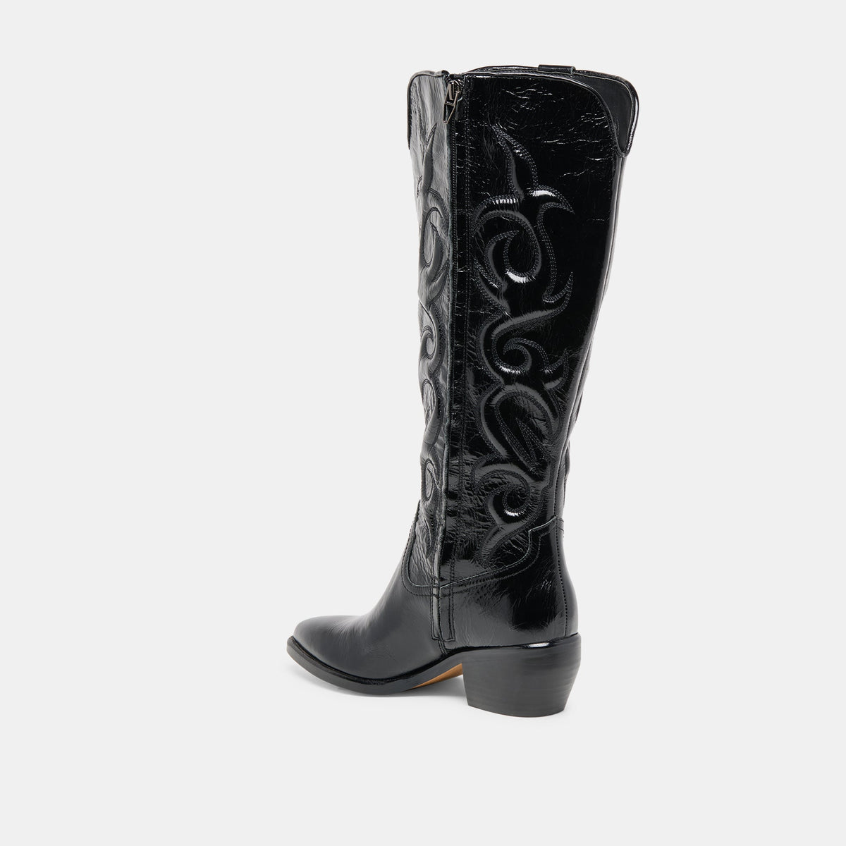 Mirla Black Leather Wide Calf Boots | Dolce Vita Smart Buy