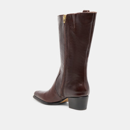 Vern Chocolate Leather Wide Calf Boots | Dolce Vita Special Offer