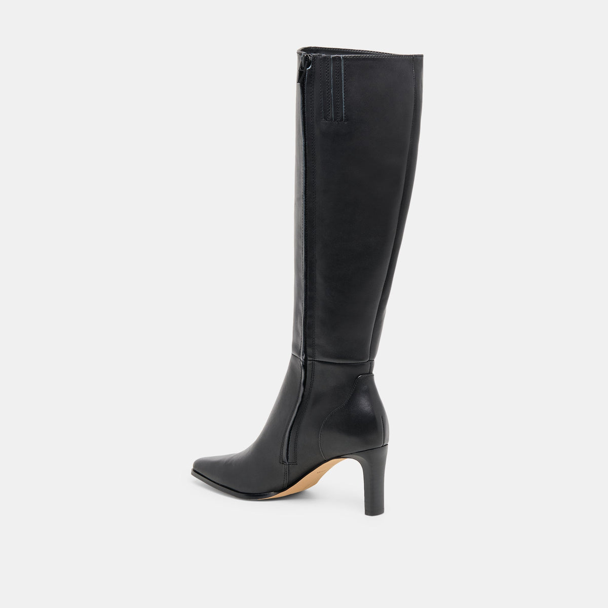 Emmi Black Leather Wide Calf Boots | Dolce Vita Classic