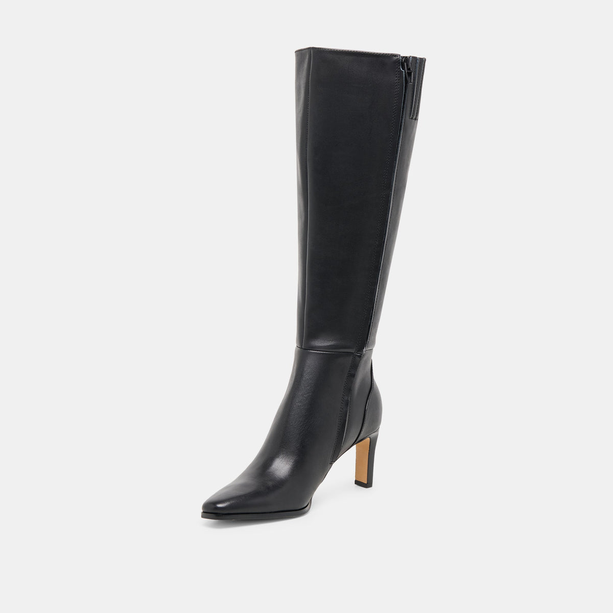 Emmi Black Leather Wide Calf Boots | Dolce Vita Classic